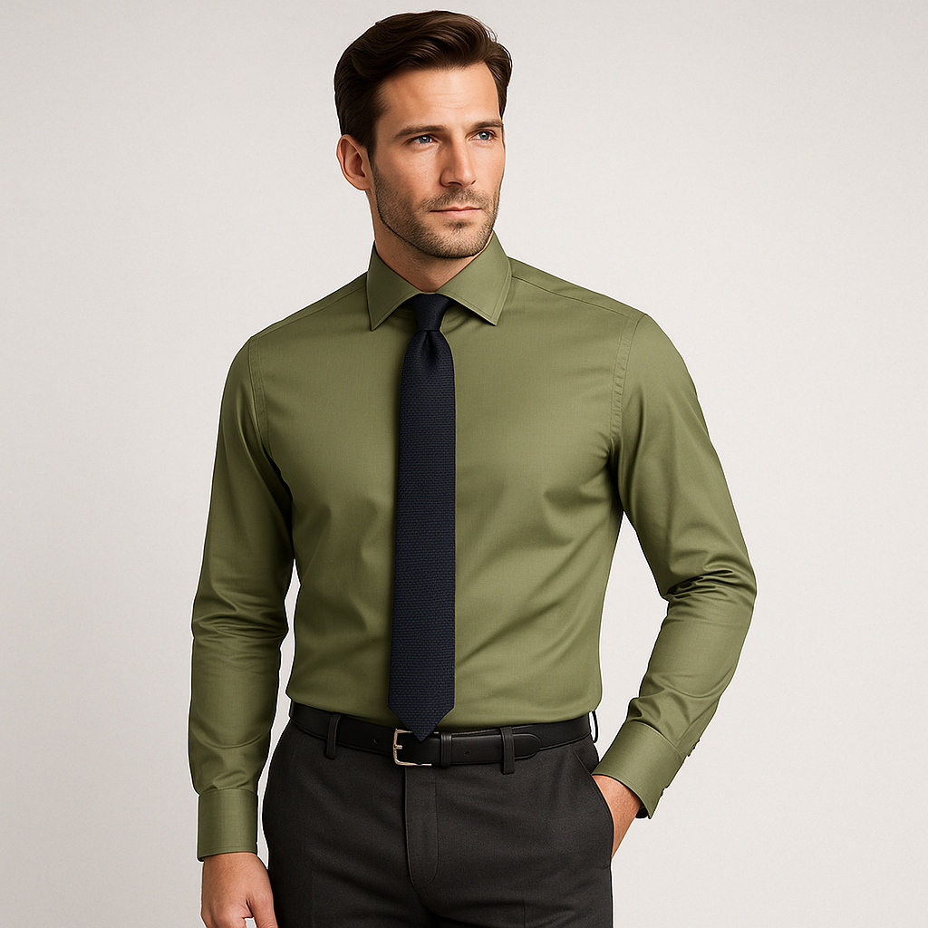Camisa Atlas Verde Oliva — Poplin