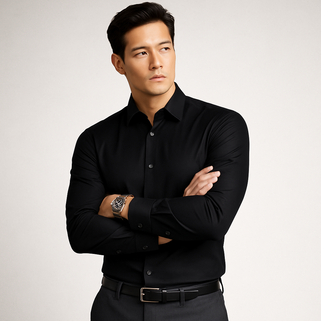 Camisa Umbral Negro — Poplin