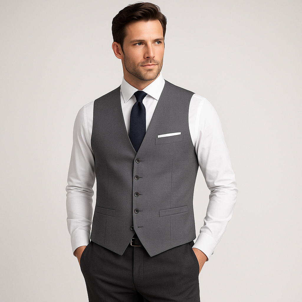 Chaleco Cobalto Gris