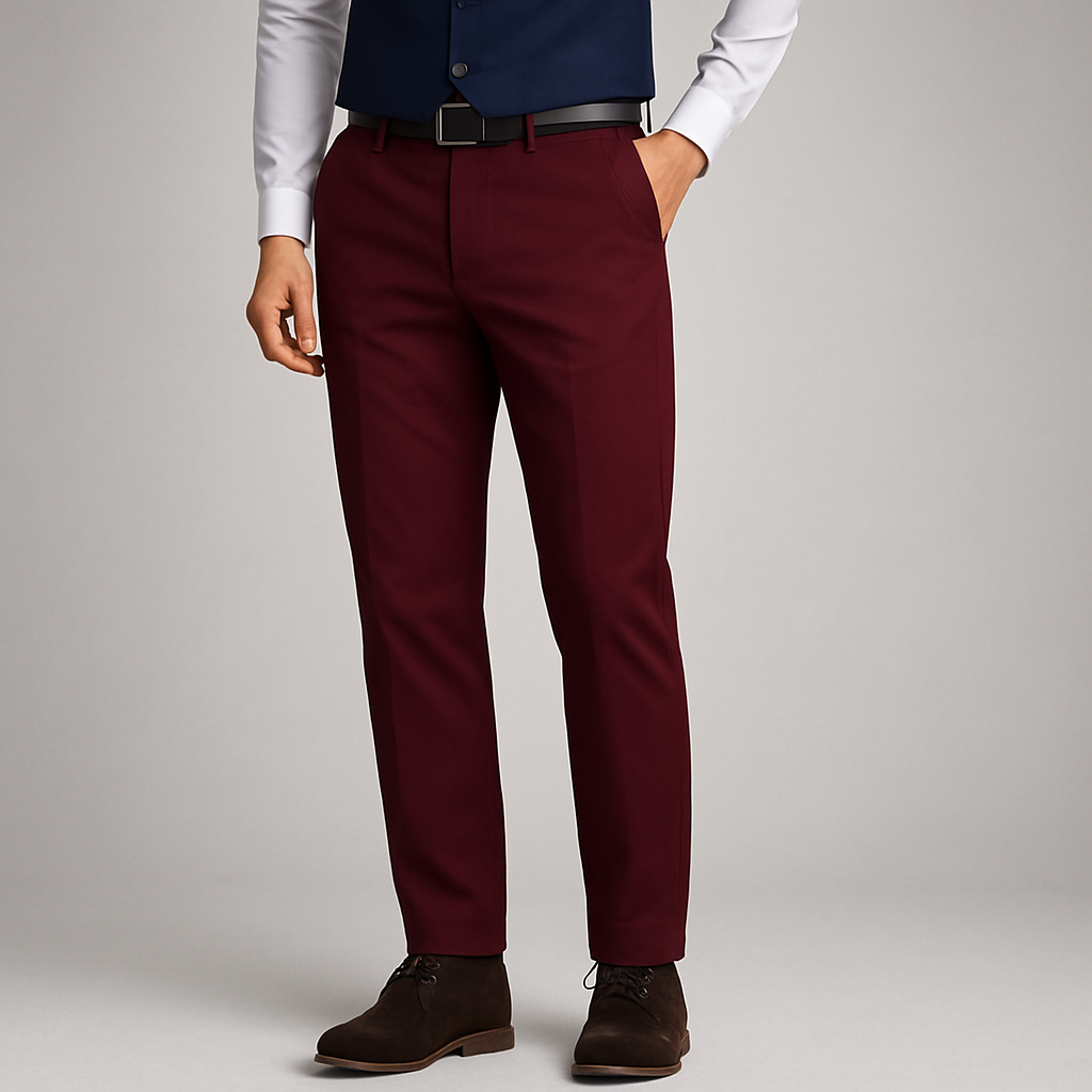 Chino Linea Bordó