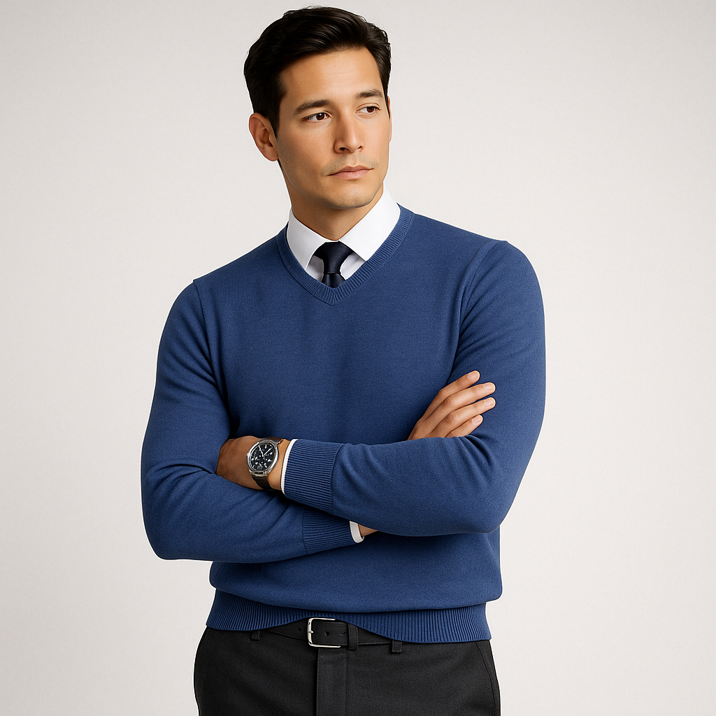 Sweater Bruma Azul — Media Estación